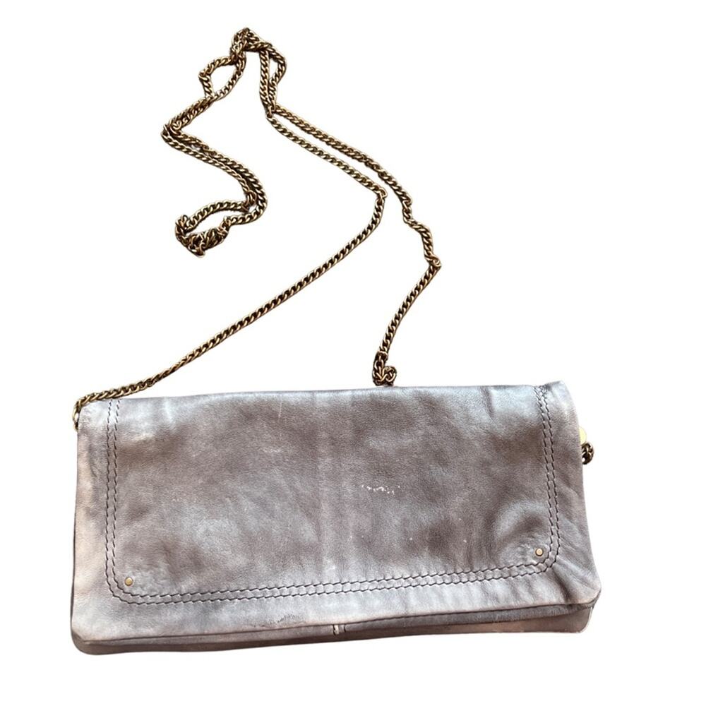 BDG Gray Leather Distressed Phone Crossbody
